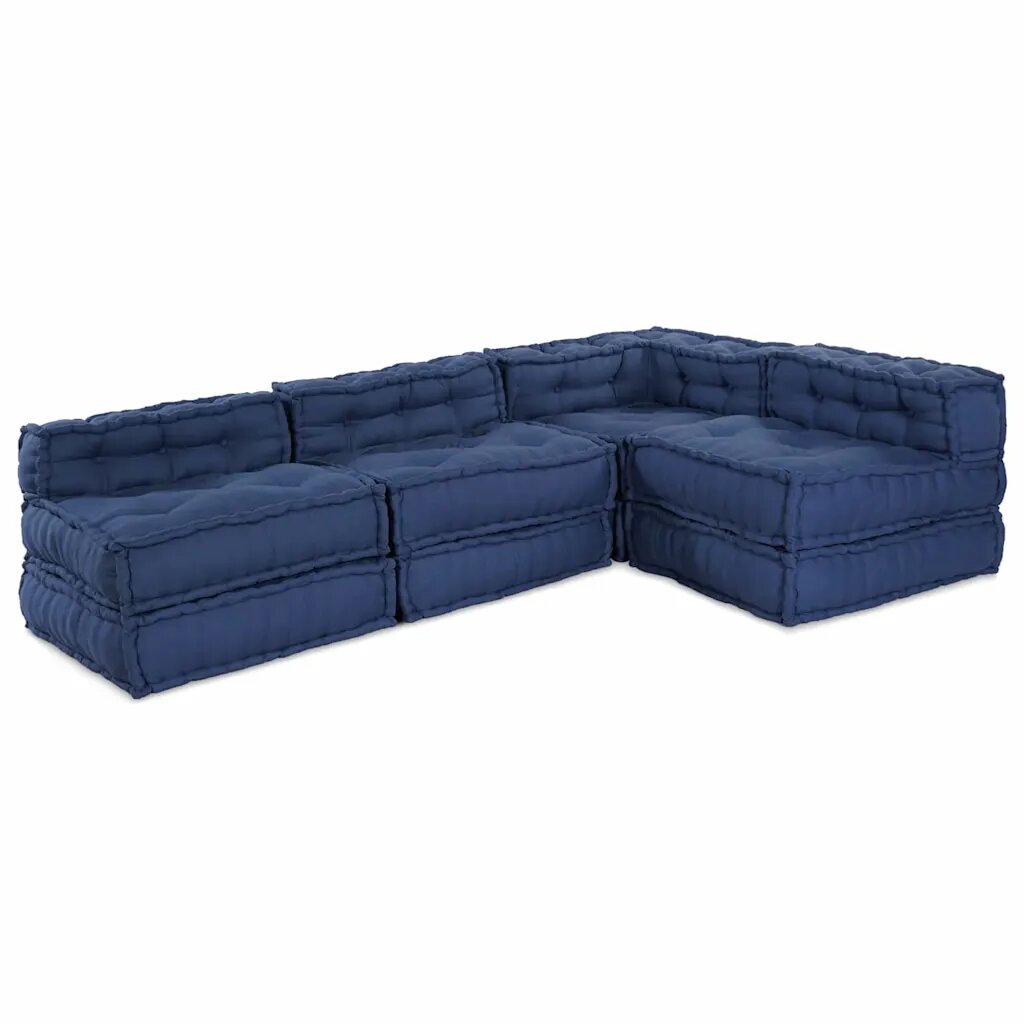 vidaXL Модулен диван Текстил Индийски 210 x 140 x 56 см