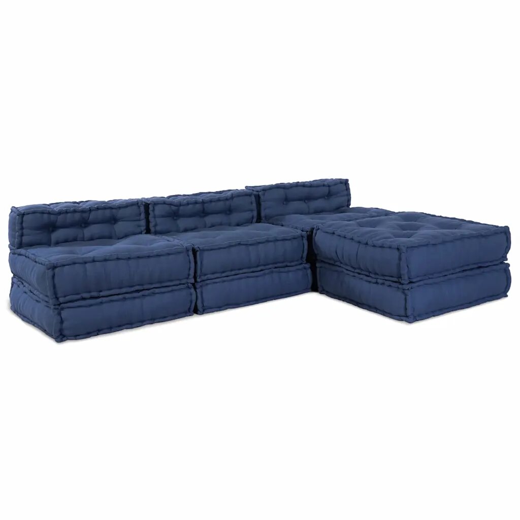 vidaXL Модулен диван Текстил Индийски 210 x 140 x 56 см