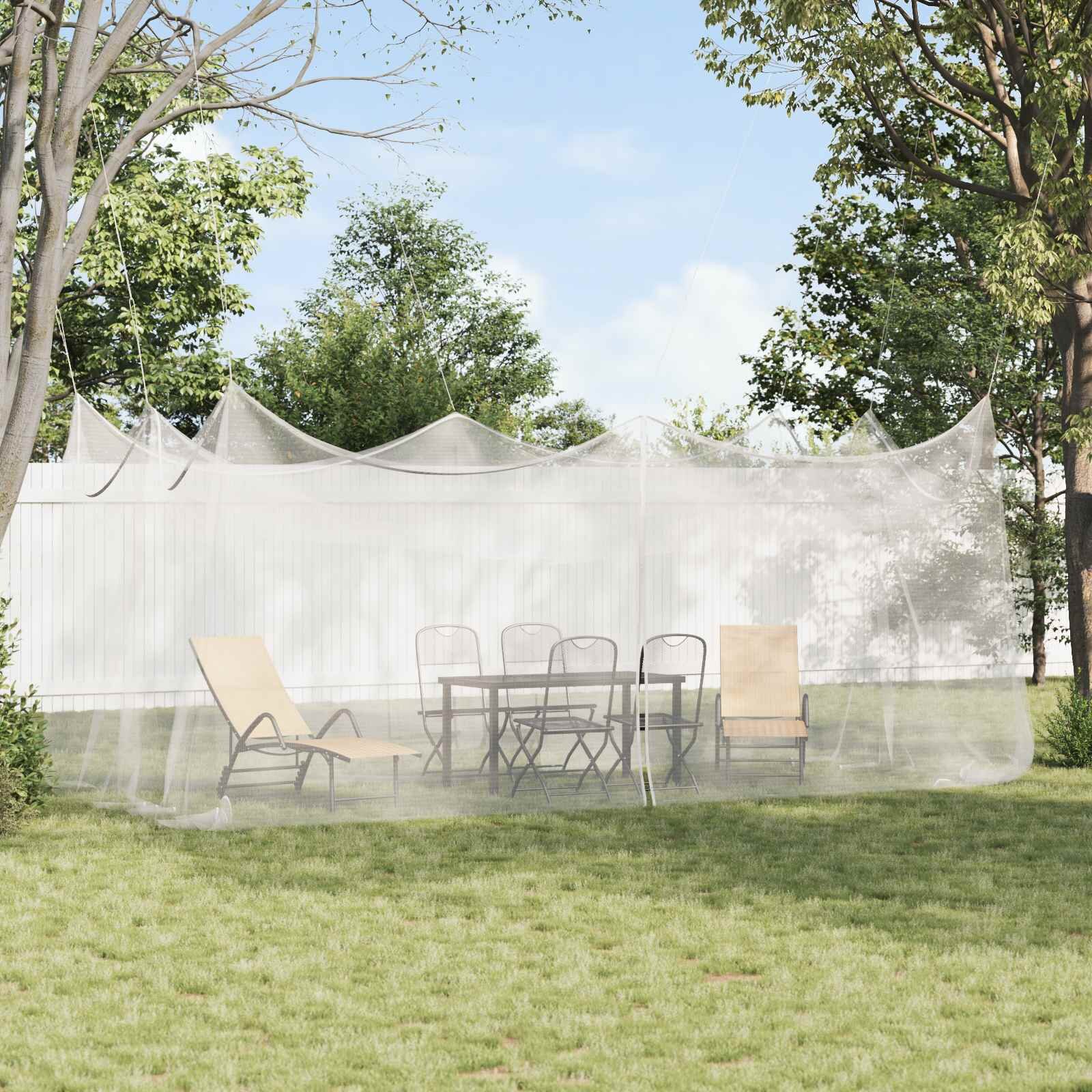 vidaXL Мрежа против комари за градината 220 mesh Бяло 3 x 6 x 25 m