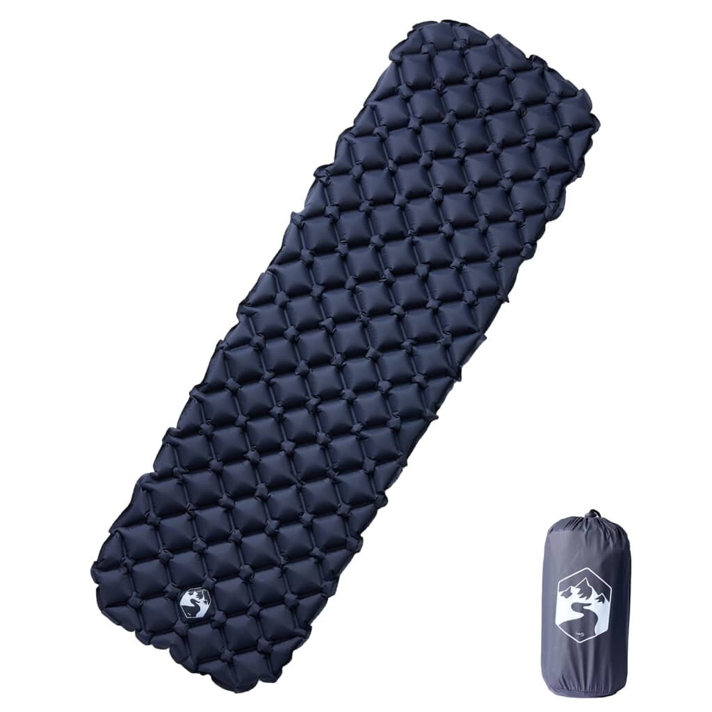 vidaXL Надуваем дюшек за къмпинг за 1 човек сив 190x58х6 см