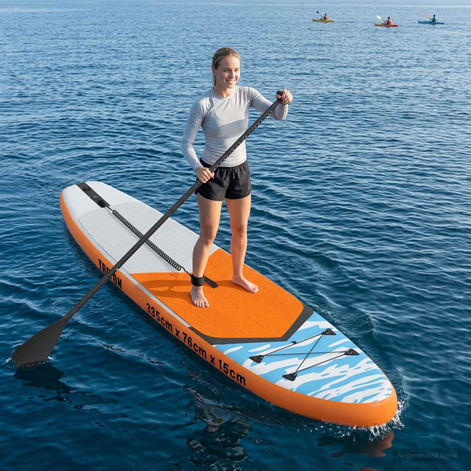 vidaXL Надуваема дъска за Paddle Board TRITON 335 x 76 x 15 см Синьо