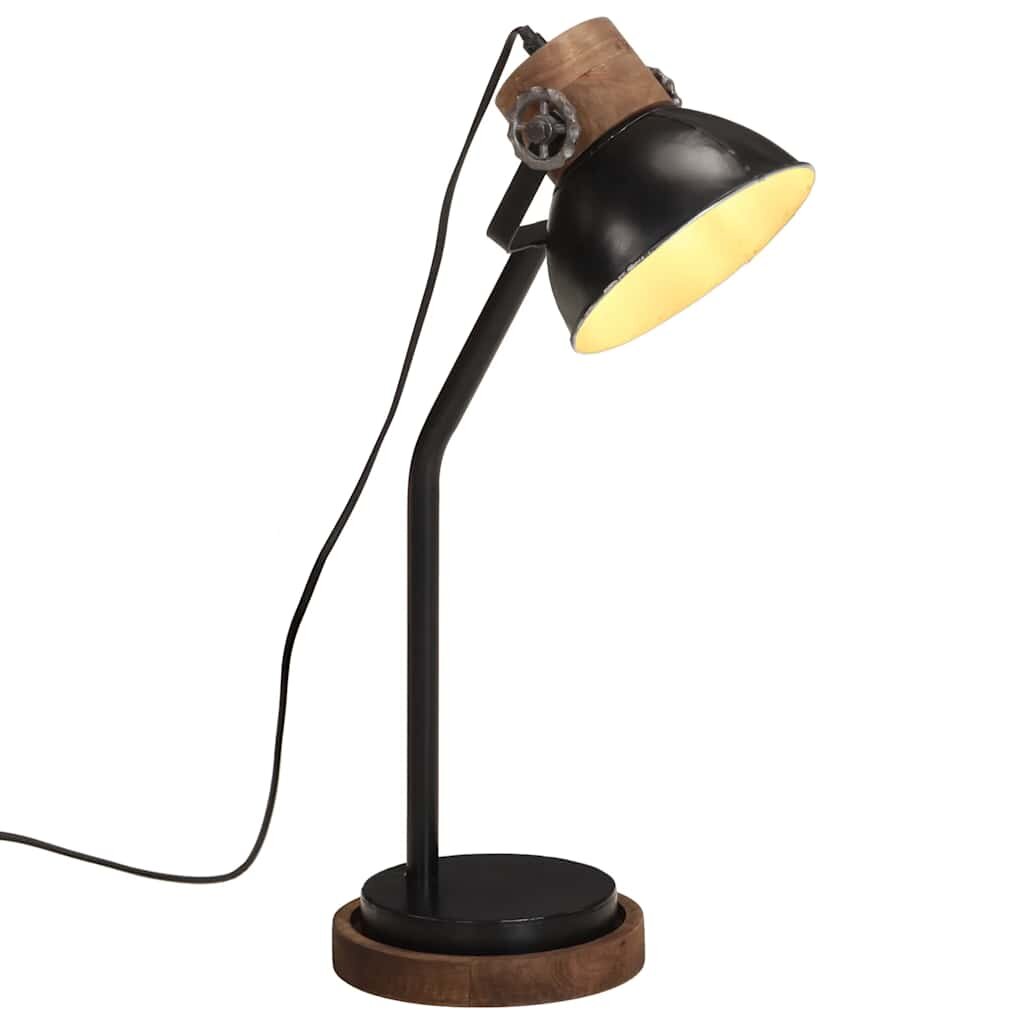 vidaXL Настолна лампа 25 W черна 18x18x60 см E27