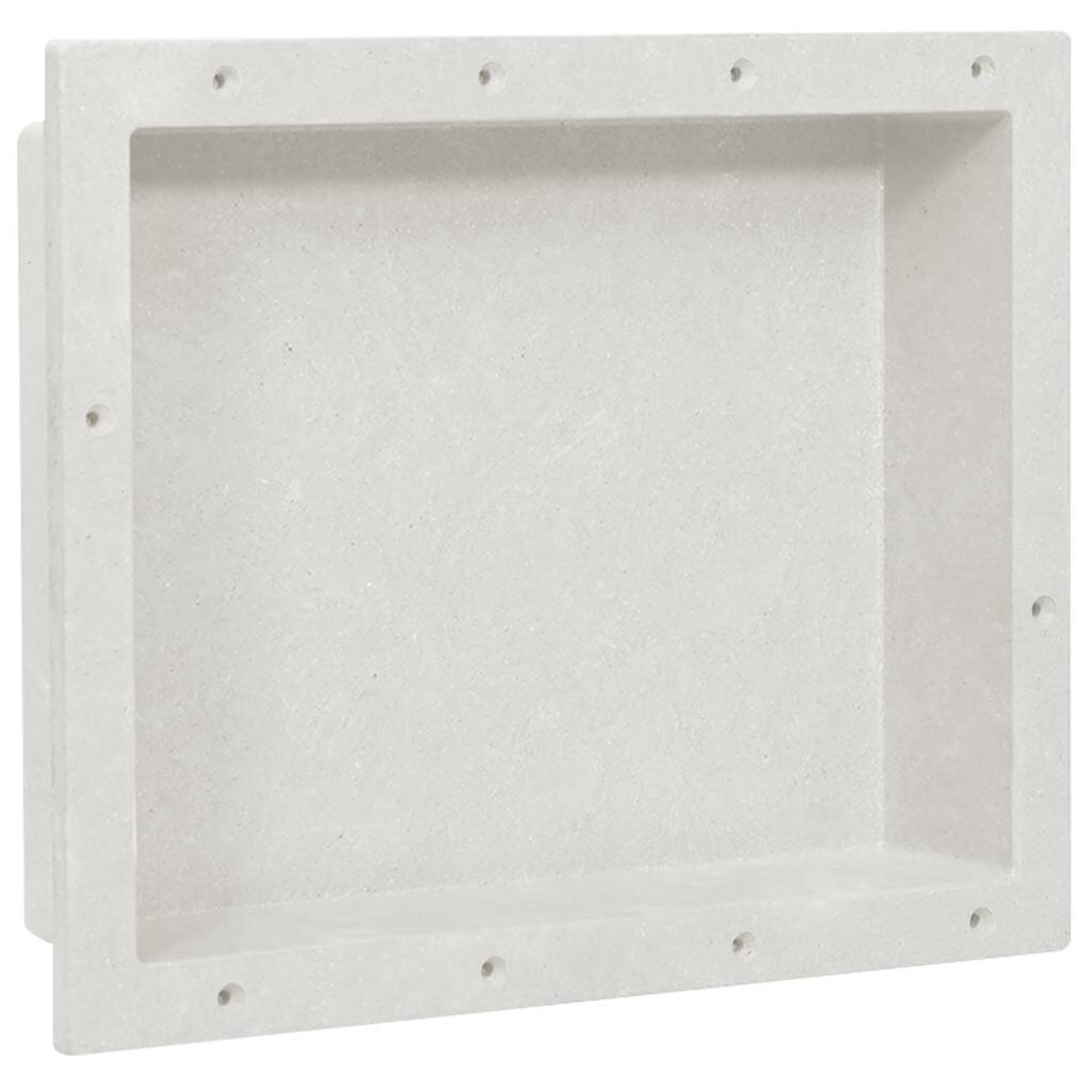 vidaXL Ниша за баня матово бяло 41x51x10 см