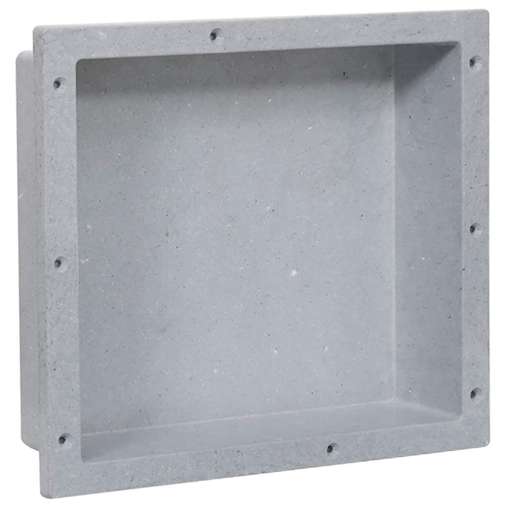 vidaXL Ниша за баня матово сиво 41x36x10 см
