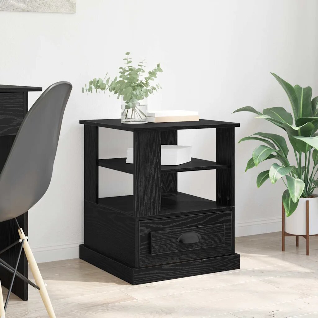 vidaXL Нощен шкаф Черния дъб 50 x 50 x 60 cm Инженерна дървесина