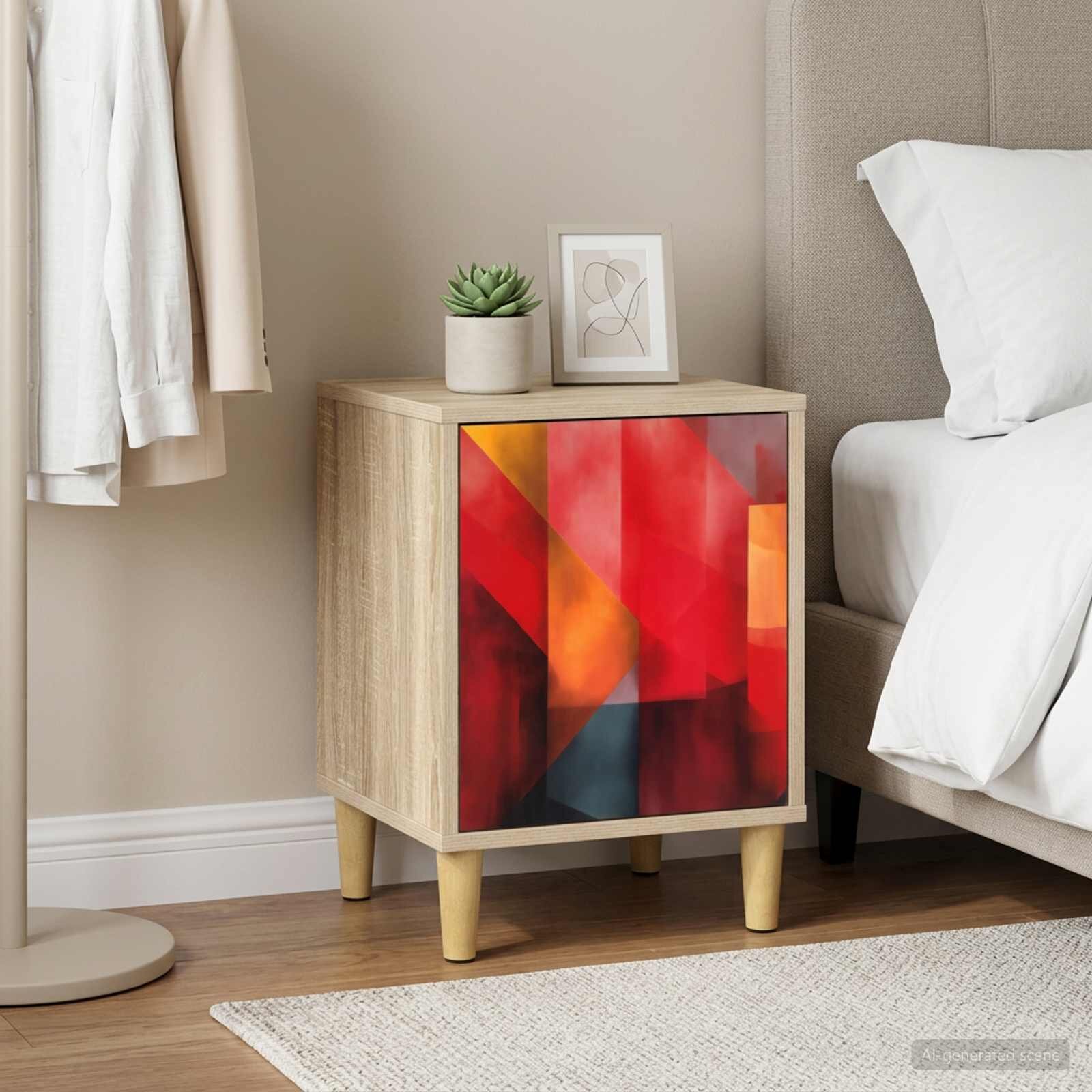 vidaXL Нощен шкаф HEESCH Дъб сонома 36 x 33 x 50 см