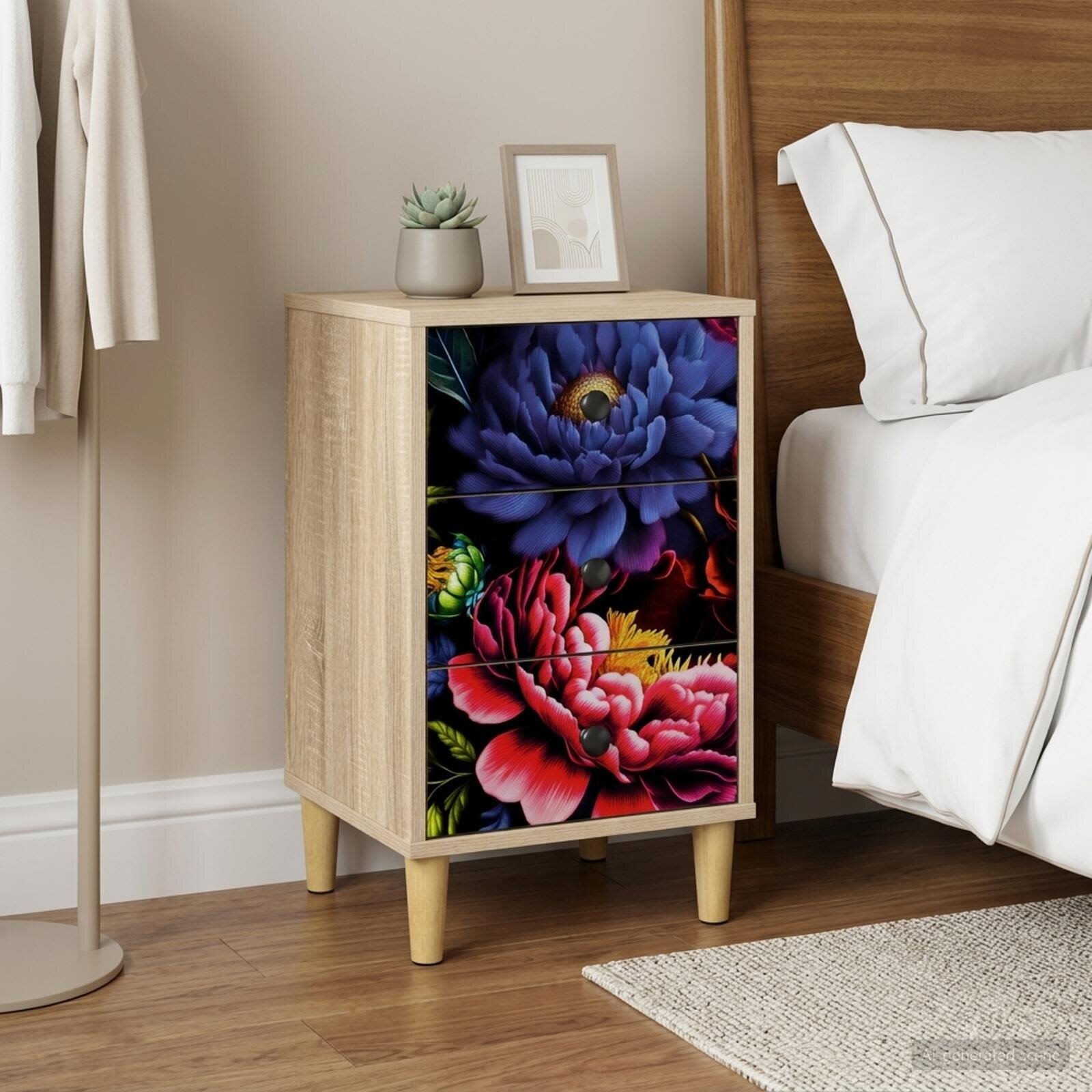 vidaXL Нощен шкаф KIEL Дъб сонома 36 x 33 x 60 см Инженерна дървесина