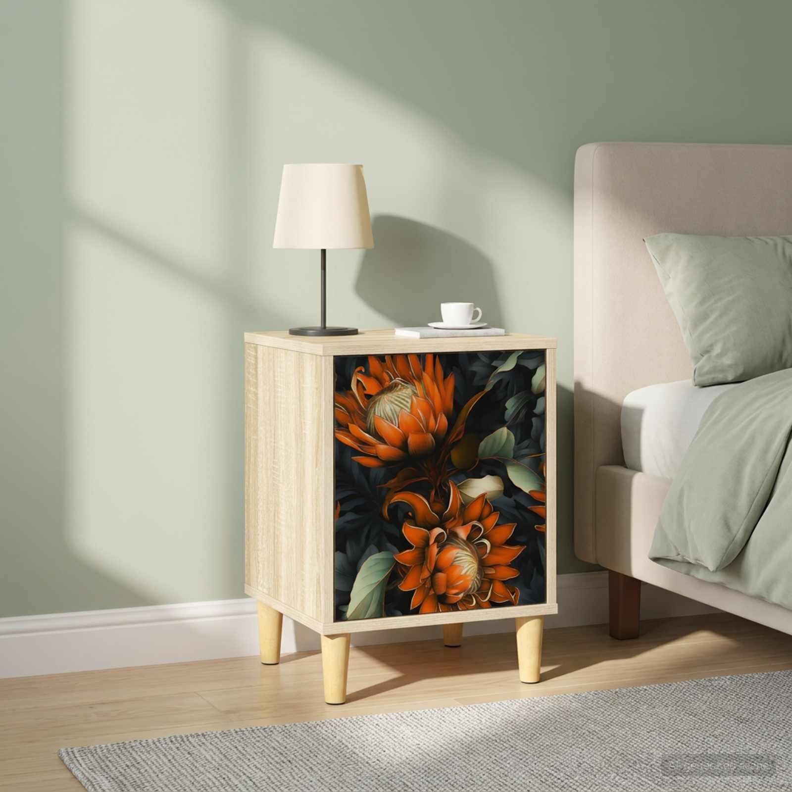 vidaXL Нощен шкаф LOCHEM 2 бр. Дъб сонома 36 x 33 x 50 см