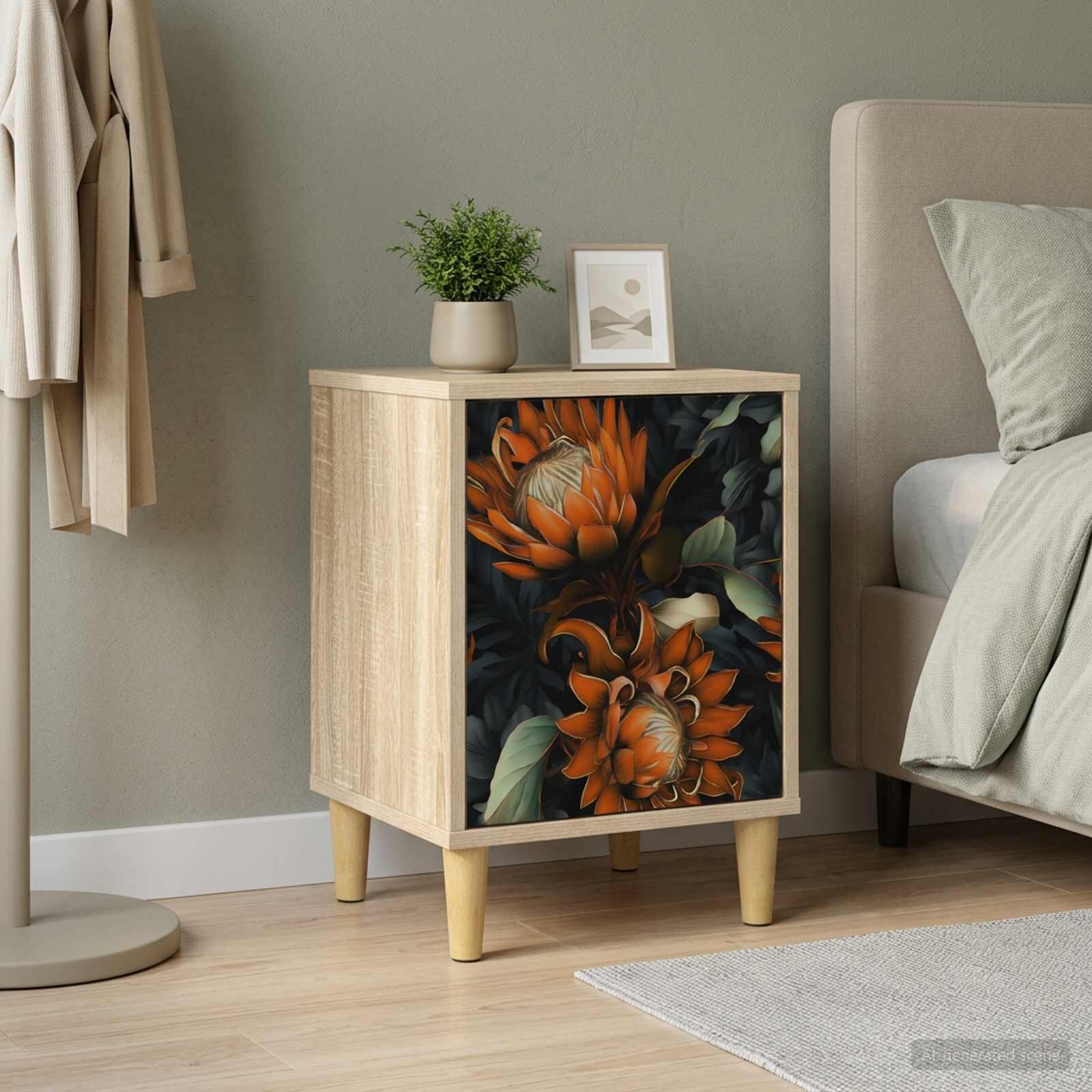 vidaXL Нощен шкаф LOCHEM Дъб сонома 36 x 33 x 50 см