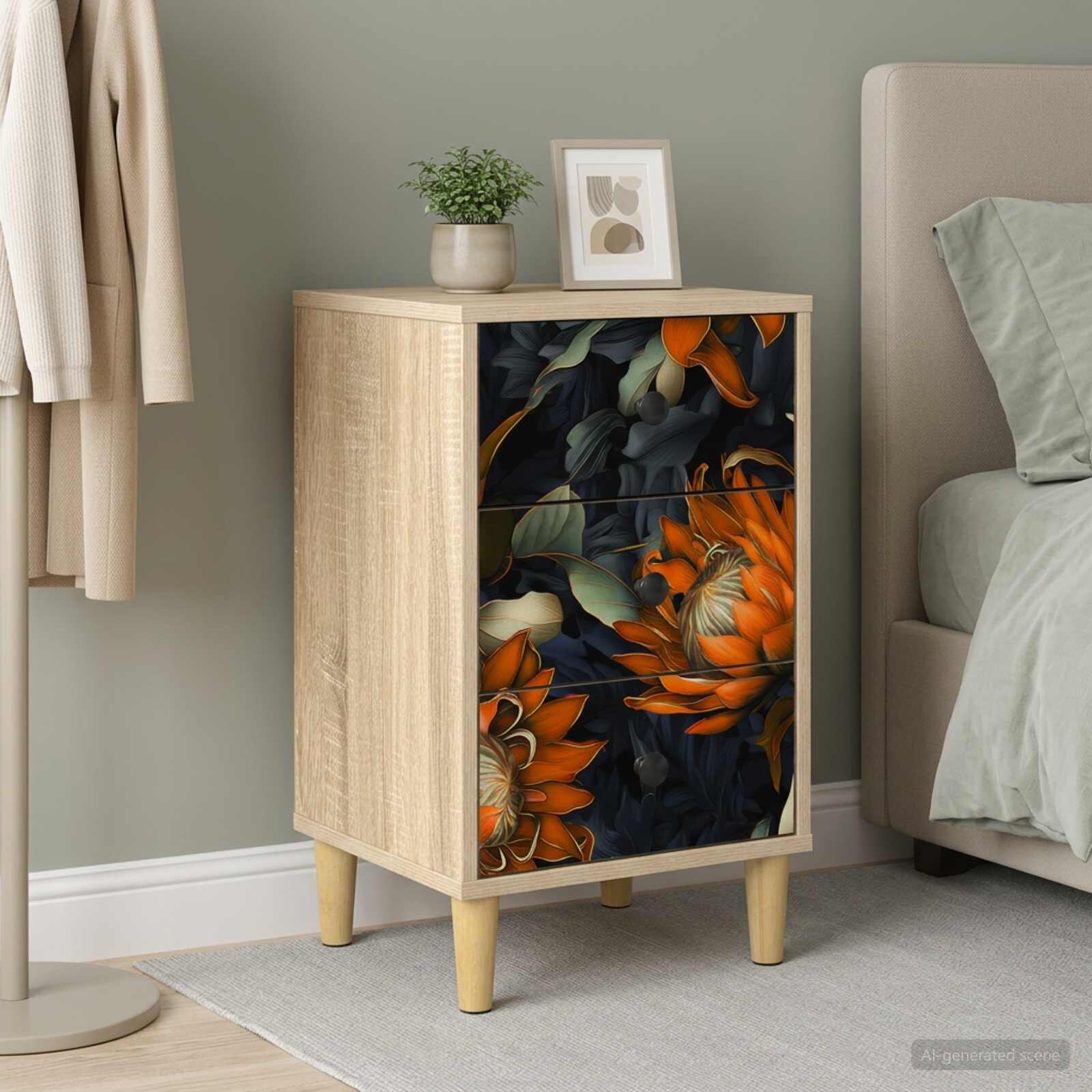 vidaXL Нощен шкаф LOCHEM Дъб сонома 36 x 33 x 60 см