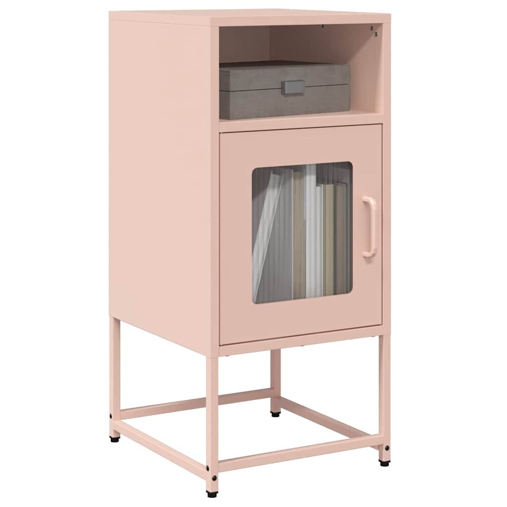 vidaXL Нощен шкаф Pink 36x39x78 cm Студено валцувана стомана