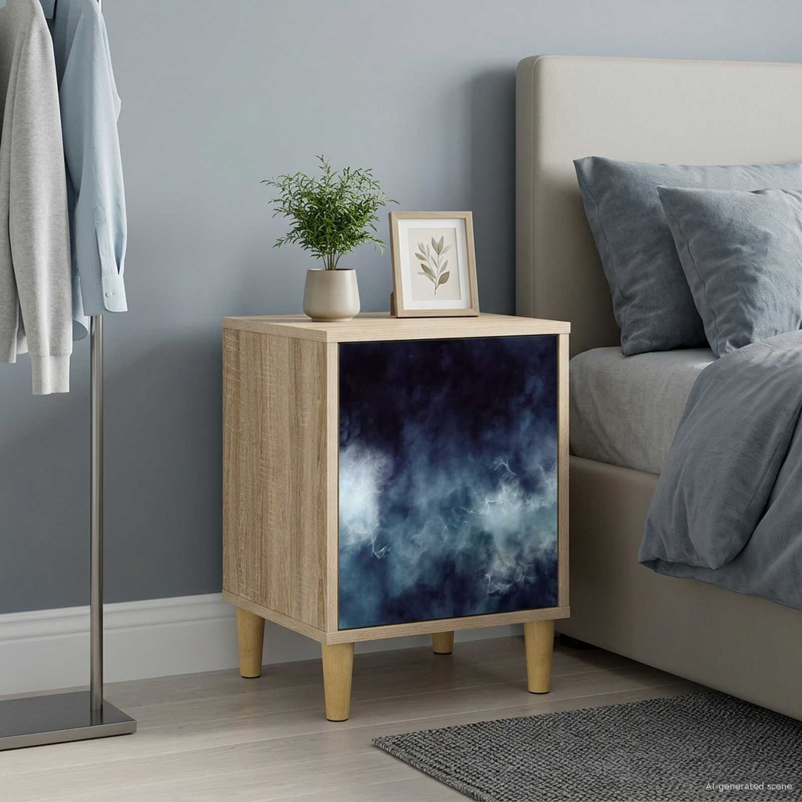 vidaXL Нощен шкаф RAALTE Дъб сонома 36 x 33 x 50 см