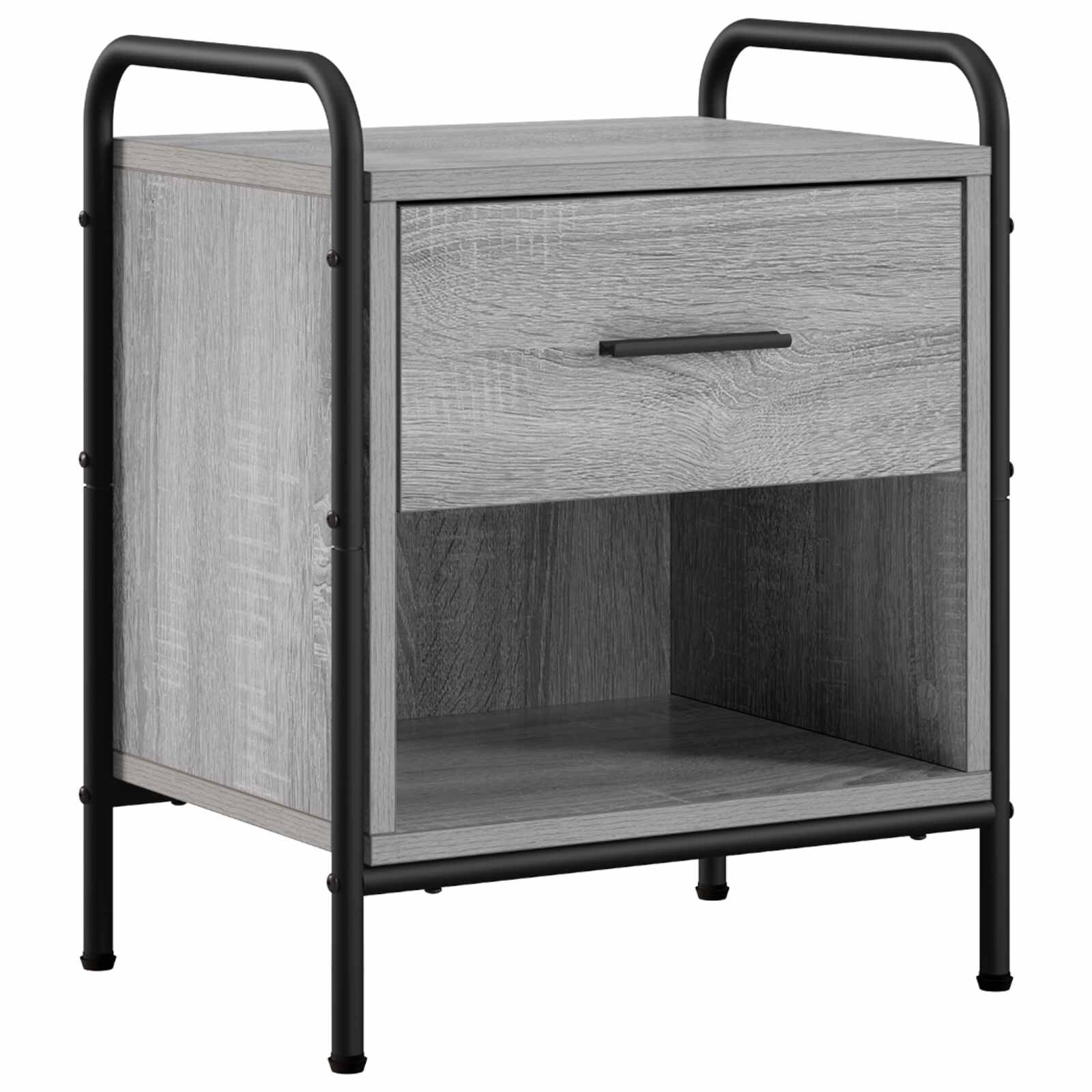 vidaXL Нощен шкаф Сив Сонома 40 x 30 x 50 cm Инженерна дървесина