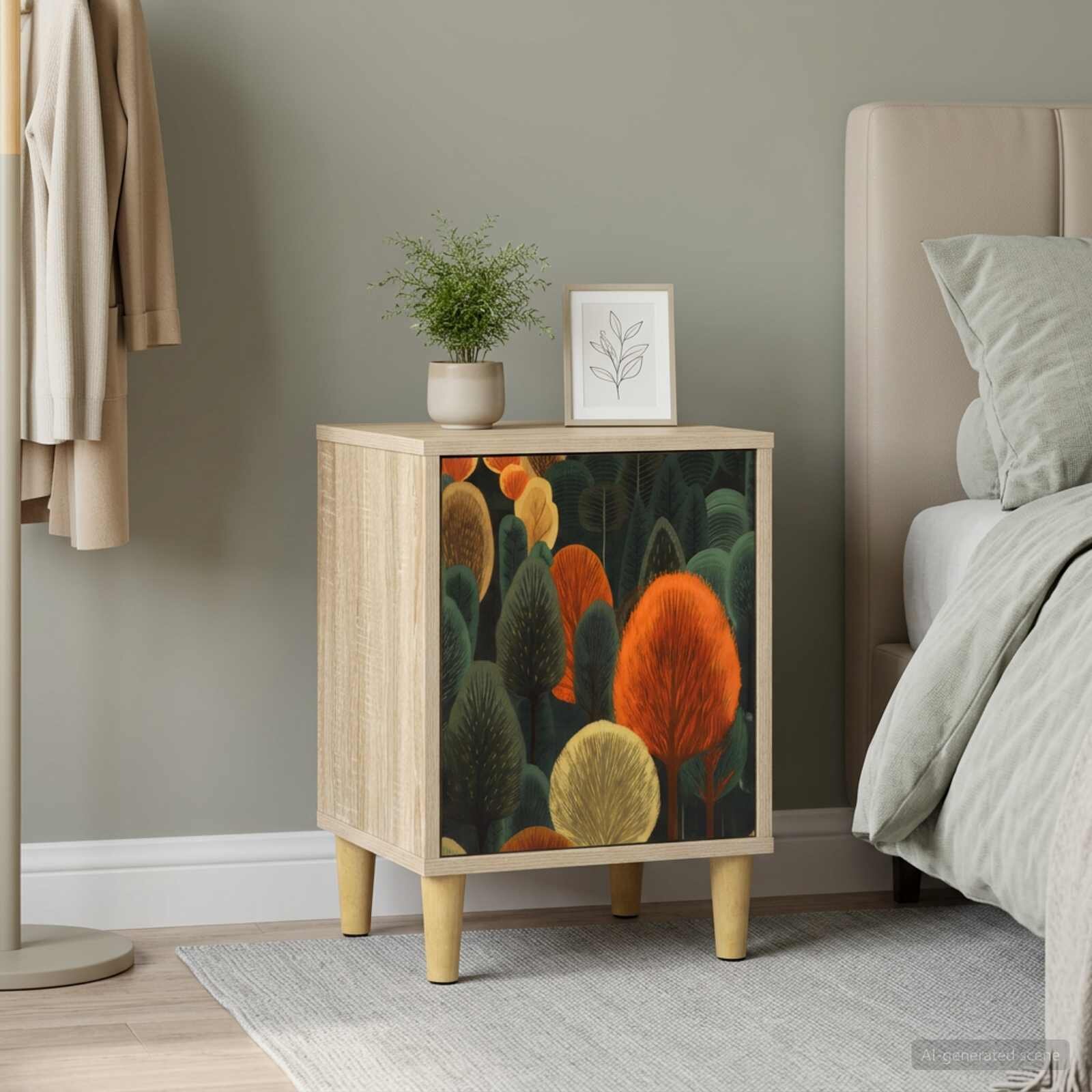 vidaXL Нощен шкаф ZAANDAM Дъб сонома 36 x 33 x 50 см
