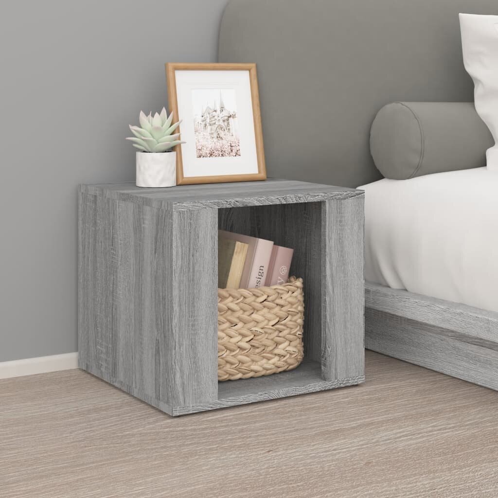 vidaXL Нощна масичка cив сонома 41x40x36 см инженерно дърво