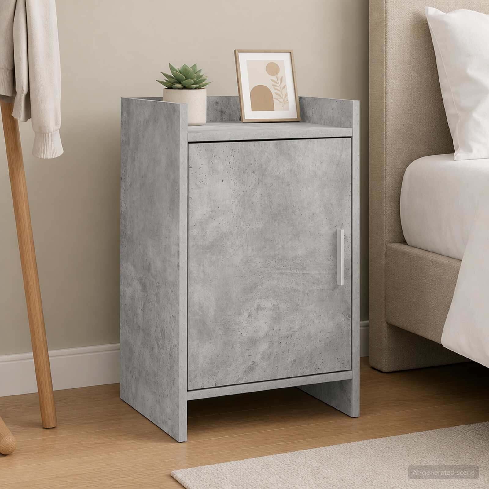 vidaXL Нощни маси Бетонно сиво 40 x 30 x 60 cm Инженерна дървесина