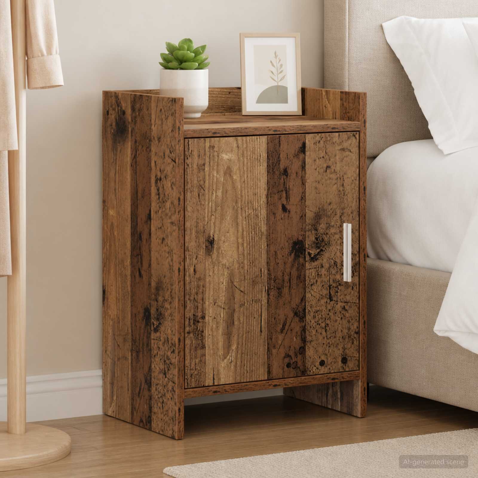 vidaXL Нощни маси Старо дърво 40 x 30 x 60 cm Инженерна дървесина