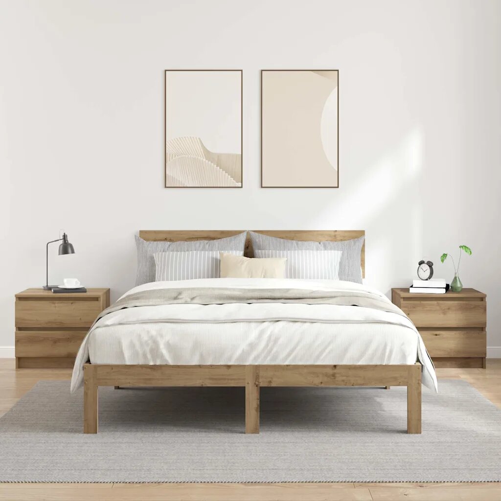 vidaXL Нощни шкафчета 2 бр 50x40x43.5 см инженерно дърво