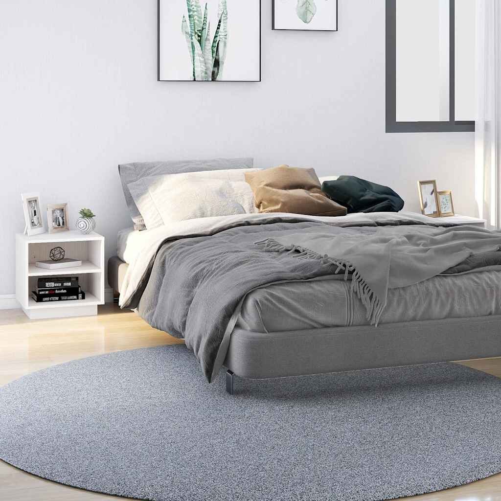 vidaXL Нощни шкафчета 2 бр бели 40x34x40 см борово дърво масив