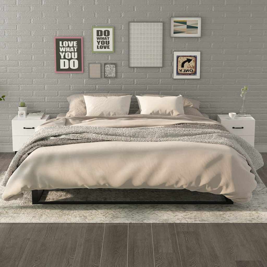 vidaXL Нощни шкафчета 2 бр бели 40x35x475 см
