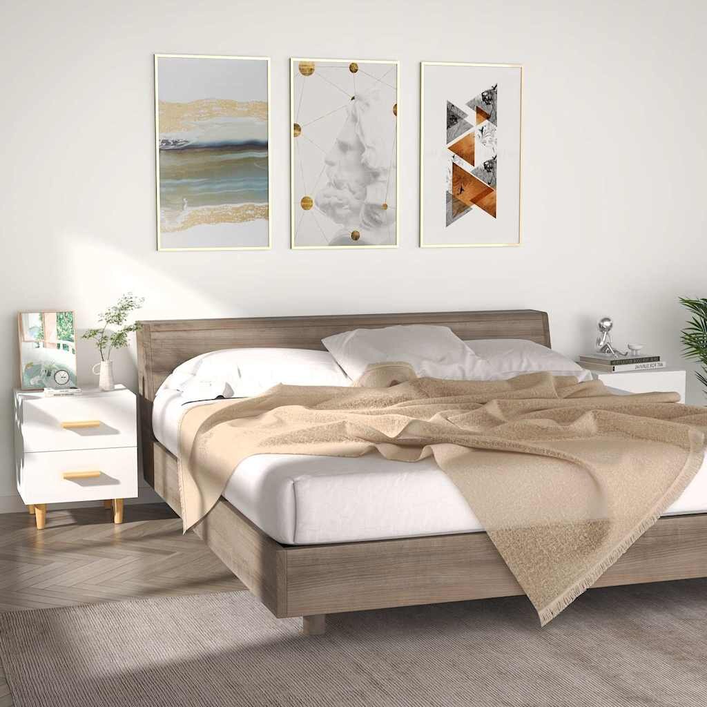 vidaXL Нощни шкафчета 2 бр бели 40x35x475 см