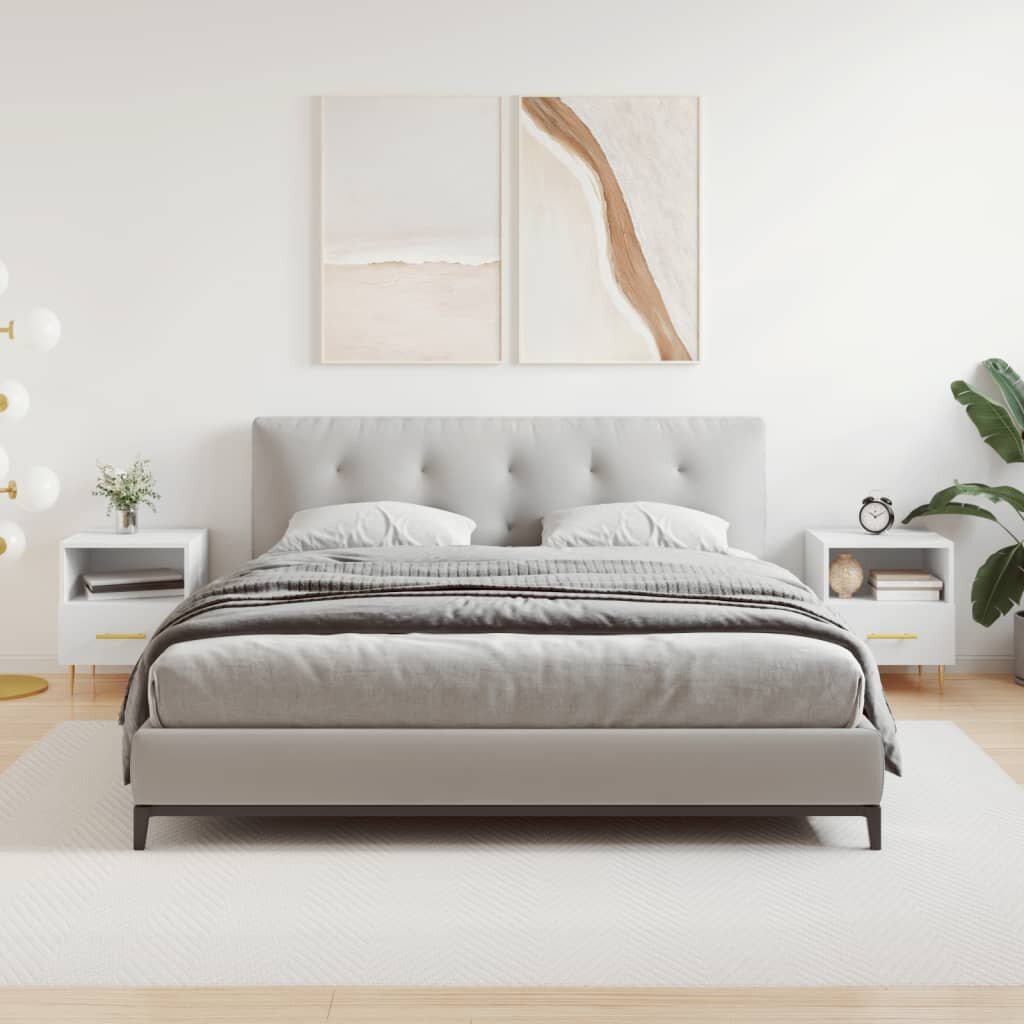 vidaXL Нощни шкафчета 2 бр бели 40x35x475 см инженерно дърво