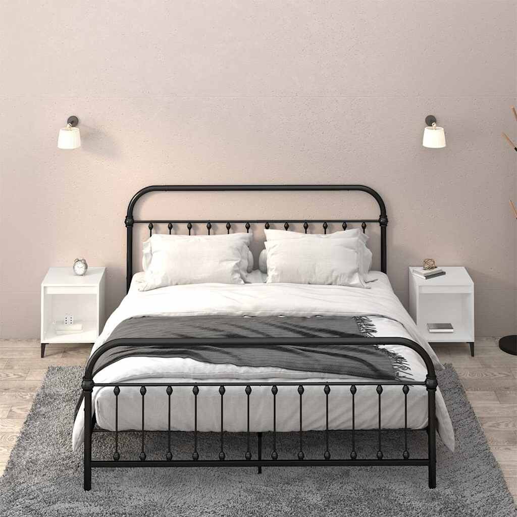 vidaXL Нощни шкафчета 2 бр бели 40x35x50 см