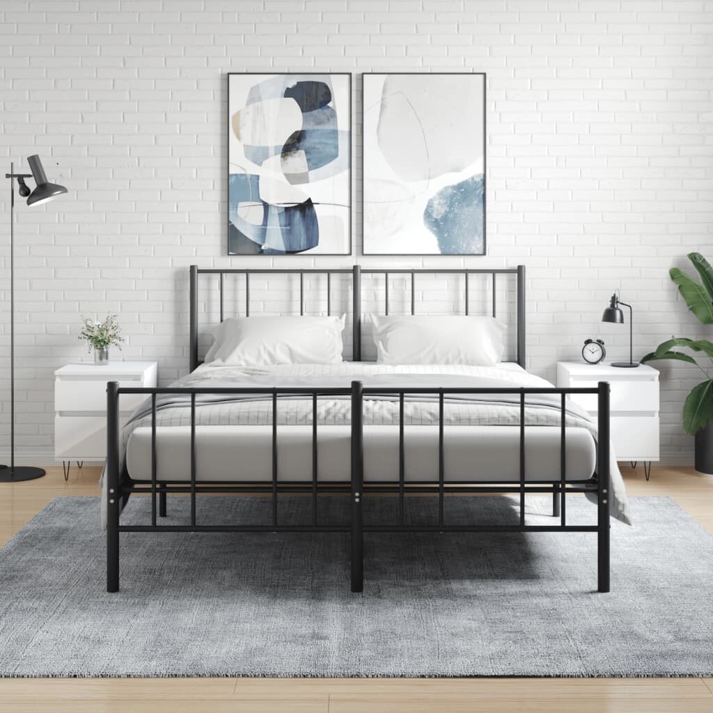 vidaXL Нощни шкафчета 2 бр бели 40x35x50 см инженерно дърво
