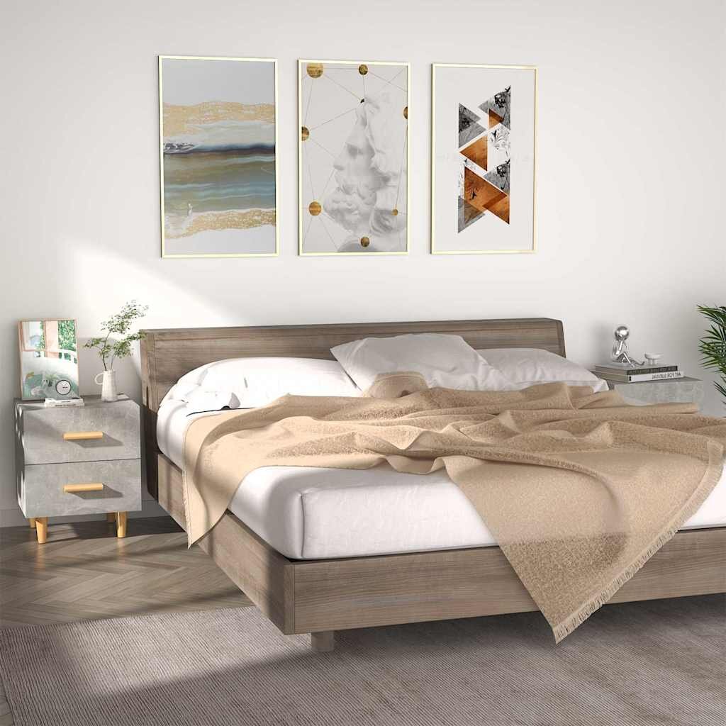 vidaXL Нощни шкафчета 2 бр бетонно сиво 40x35x475 см