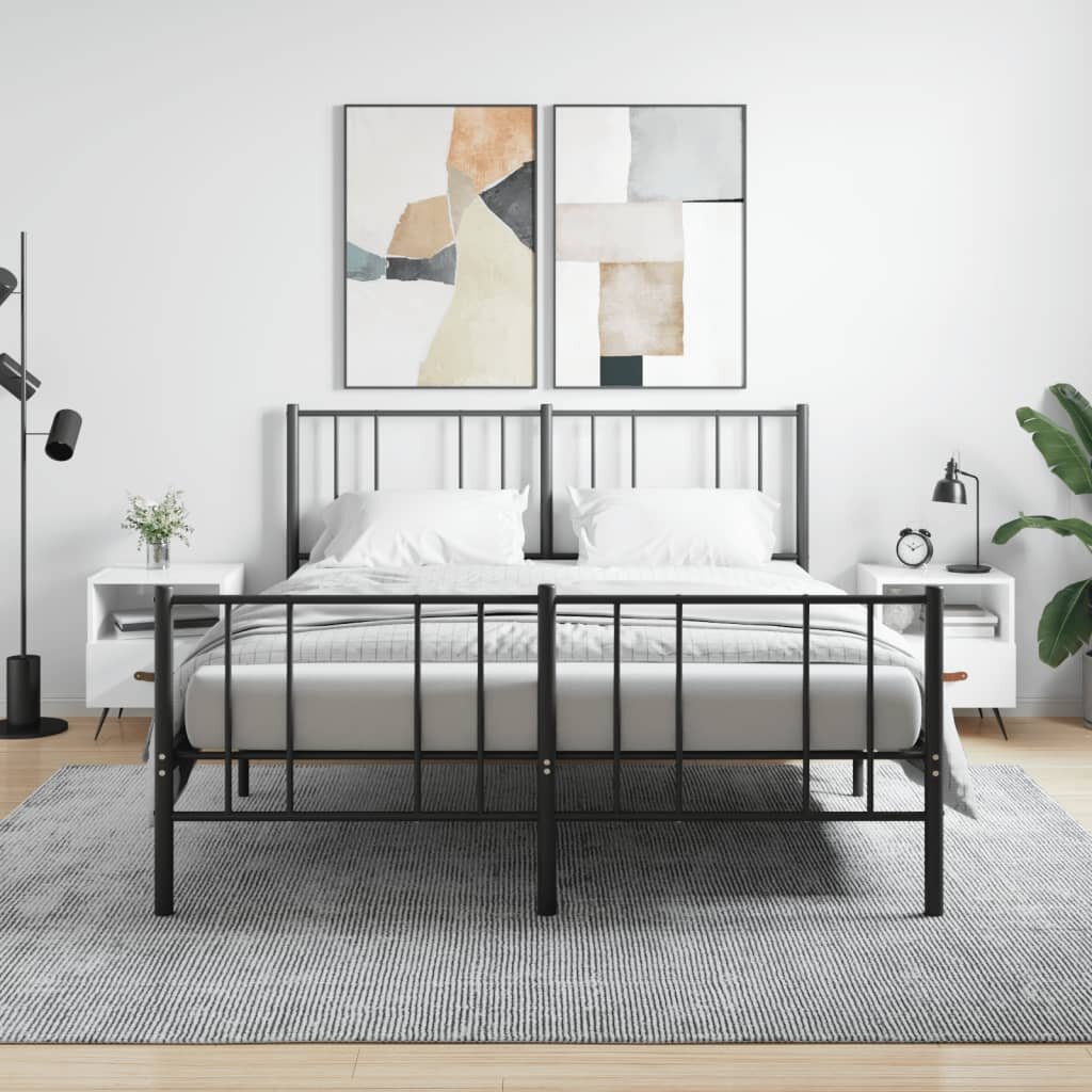 vidaXL Нощни шкафчета 2 бр бял гланц 40x35x475 см инженерно дърво