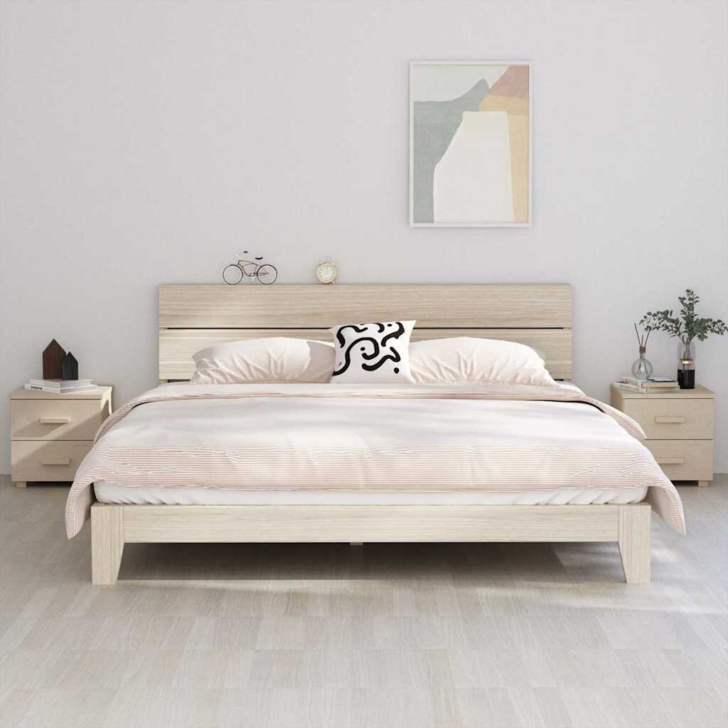 vidaXL Нощни шкафчета HAMAR 2 бр меденокафяви 40x35x445 см бор масив
