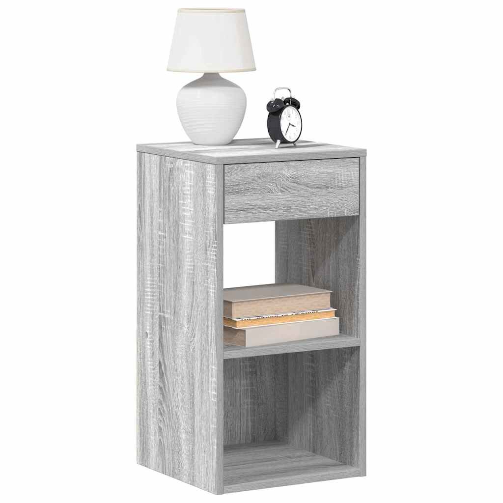 vidaXL Нощни шкафчета с чекмеджета 2 бр сив сонома 35x34x665 см