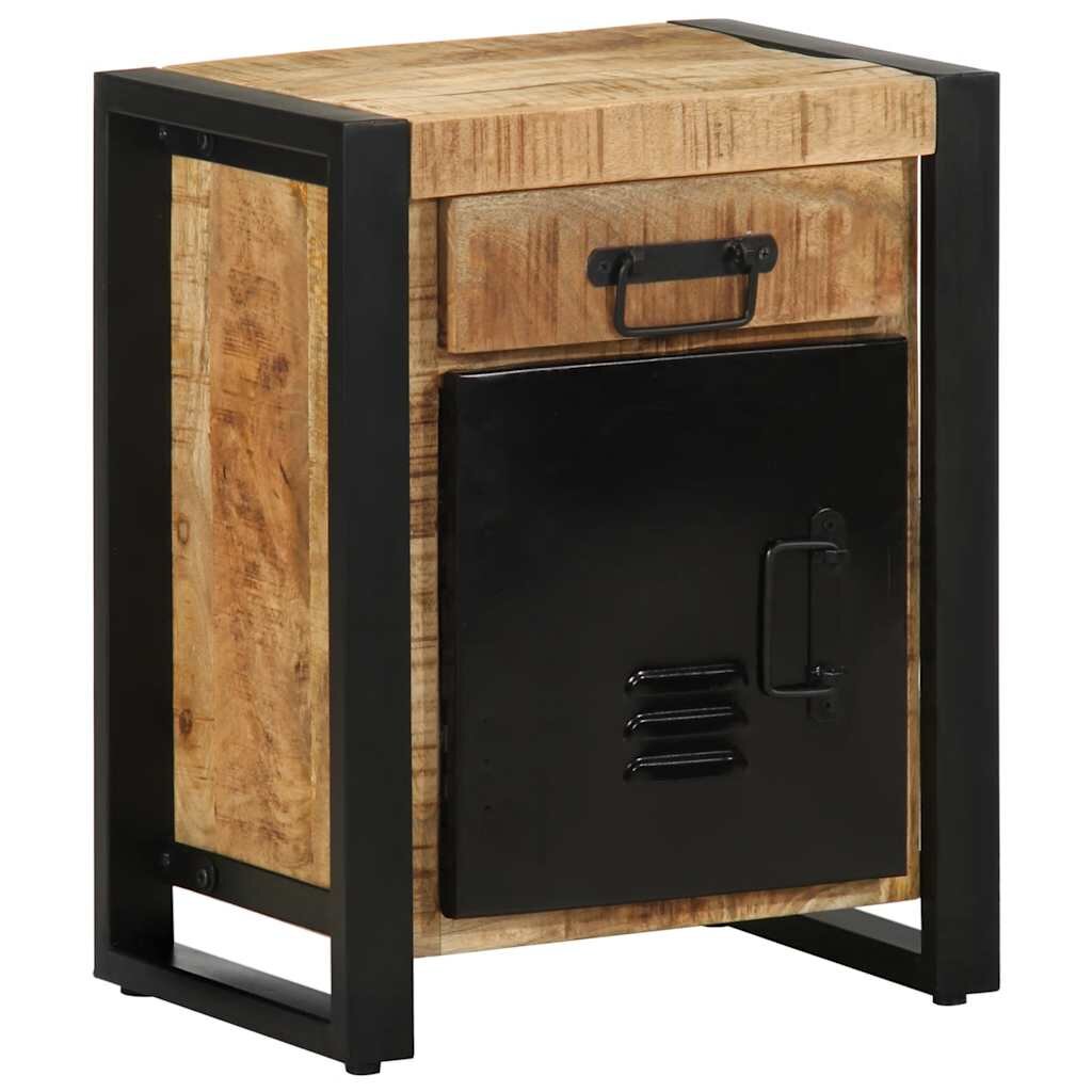 vidaXL Нощно шкафче 40x30x50 cm Масивна груба дървесина Манго
