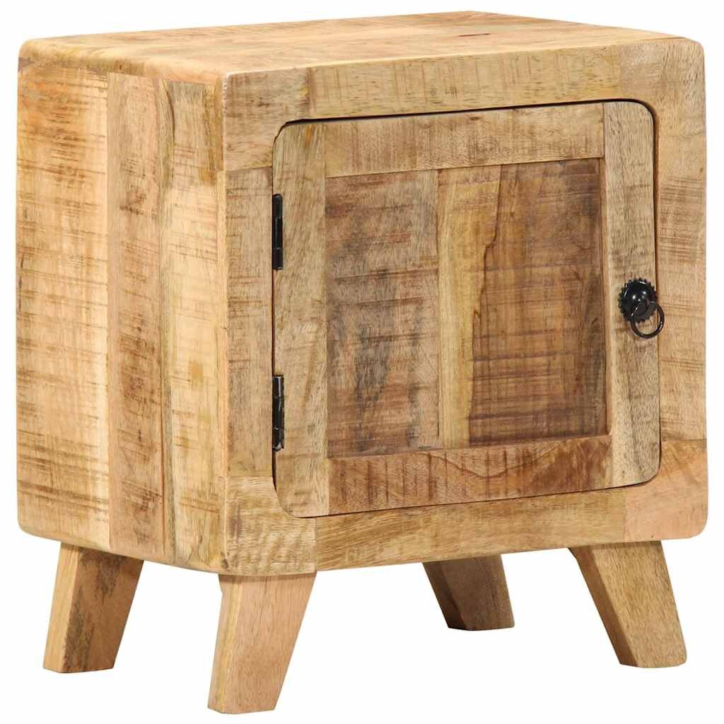 vidaXL Нощно шкафче 40x32x46 cm Масивна дървесина Грубо манго