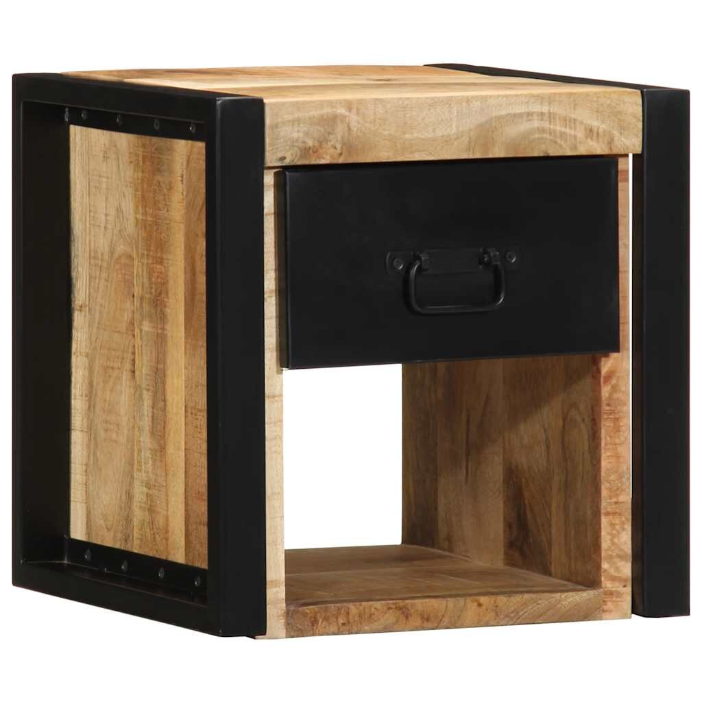 vidaXL Нощно шкафче 40x35x40 cm Масивна груба дървесина Манго
