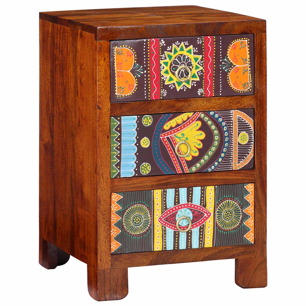 vidaXL Нощно шкафче 40x40x60 cm масивна дървесина акация