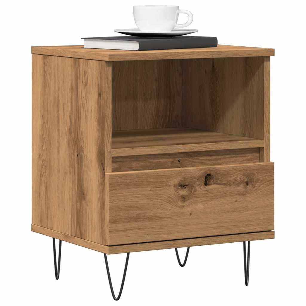 vidaXL Нощно шкафче Artisan Oak 40x35x50 cm Инженерна дървесина