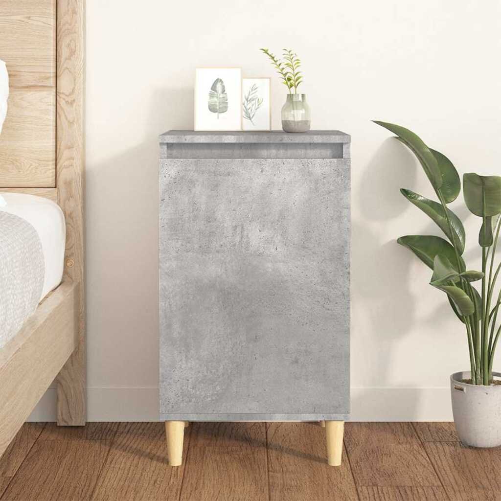 vidaXL Нощно шкафче бетонно сиво 40x35x70 см инженерно дърво