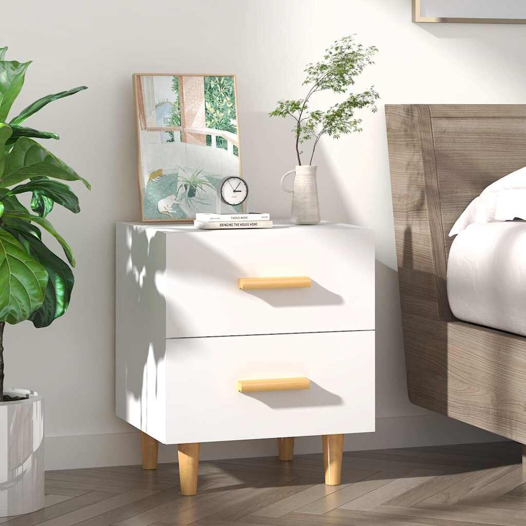 vidaXL Нощно шкафче бяло 40x35x475 см