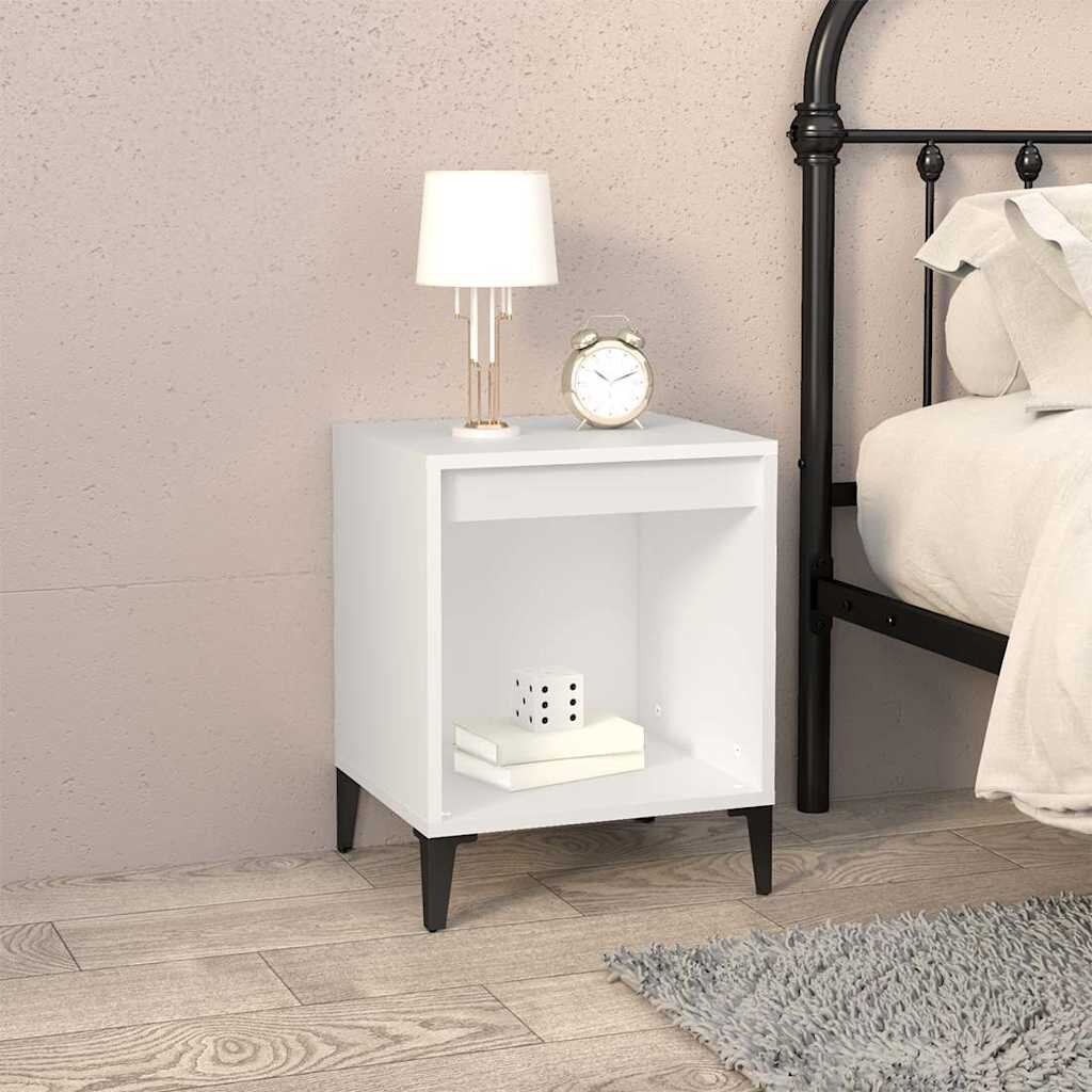 vidaXL Нощно шкафче бяло 40x35x50 см