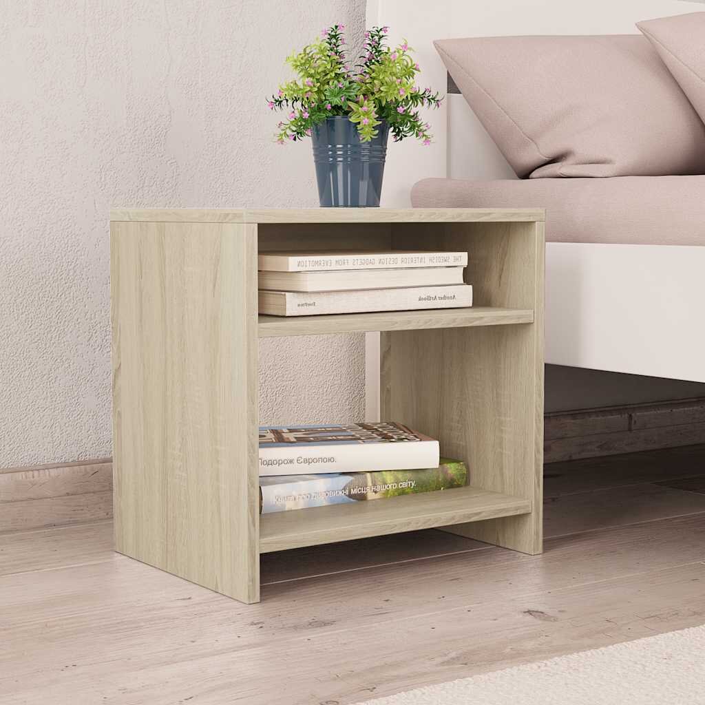 vidaXL Нощно шкафче дъб сонома 40x30x40 см инженерно дърво