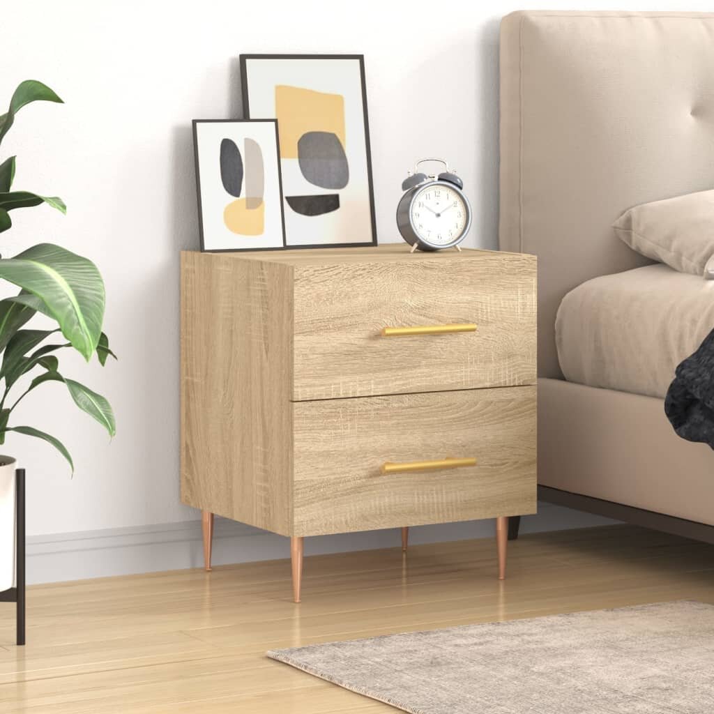 vidaXL Нощно шкафче дъб сонома 40x35x475 см инженерно дърво
