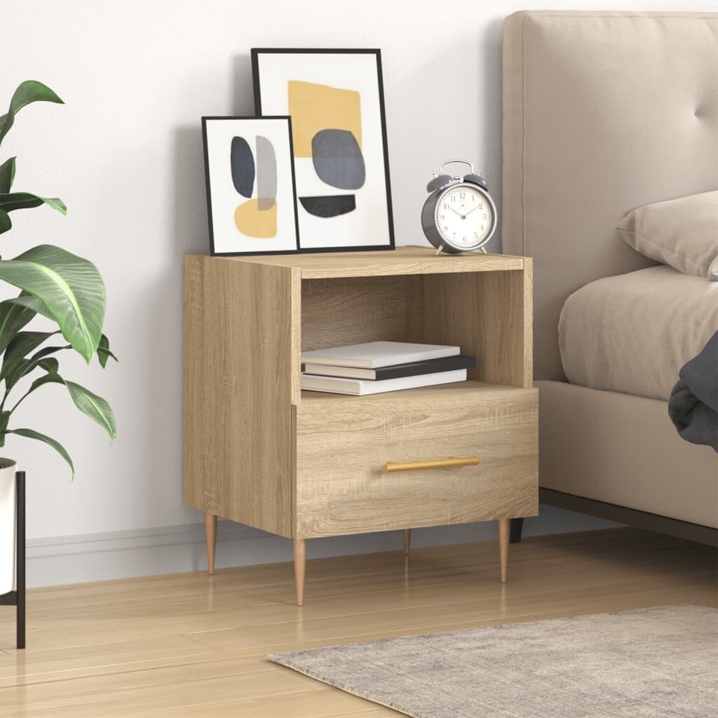vidaXL Нощно шкафче дъб сонома 40x35x475 см инженерно дърво