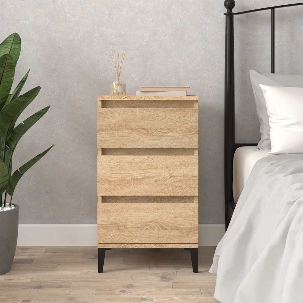 vidaXL Нощно шкафче дъб сонома 40x35x70 см инженерно дърво