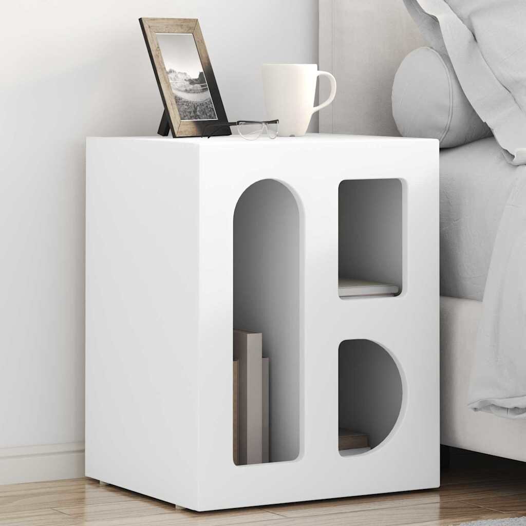 vidaXL Нощно шкафче ELST 2 бр. Бяло 40 x 35 x 50 см