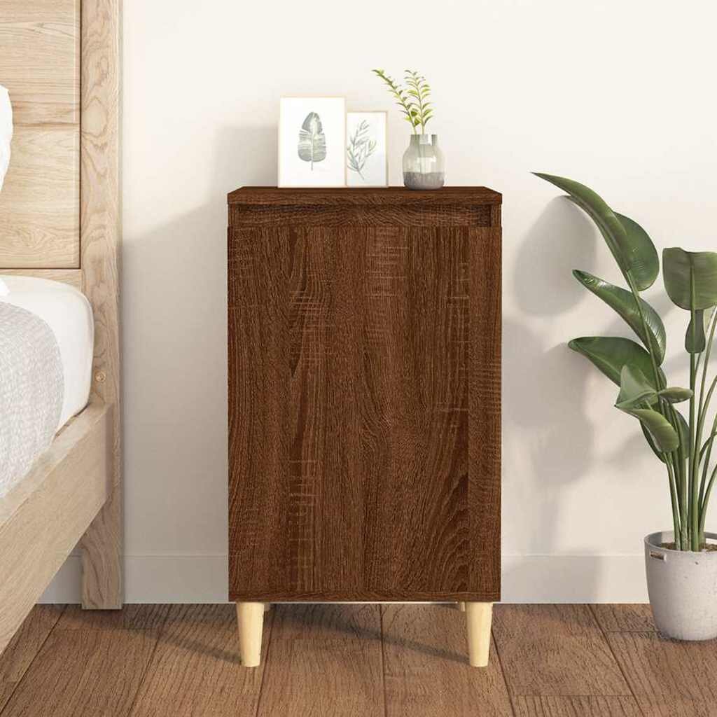 vidaXL Нощно шкафче кафяв дъб 40x35x70 см инженерно дърво