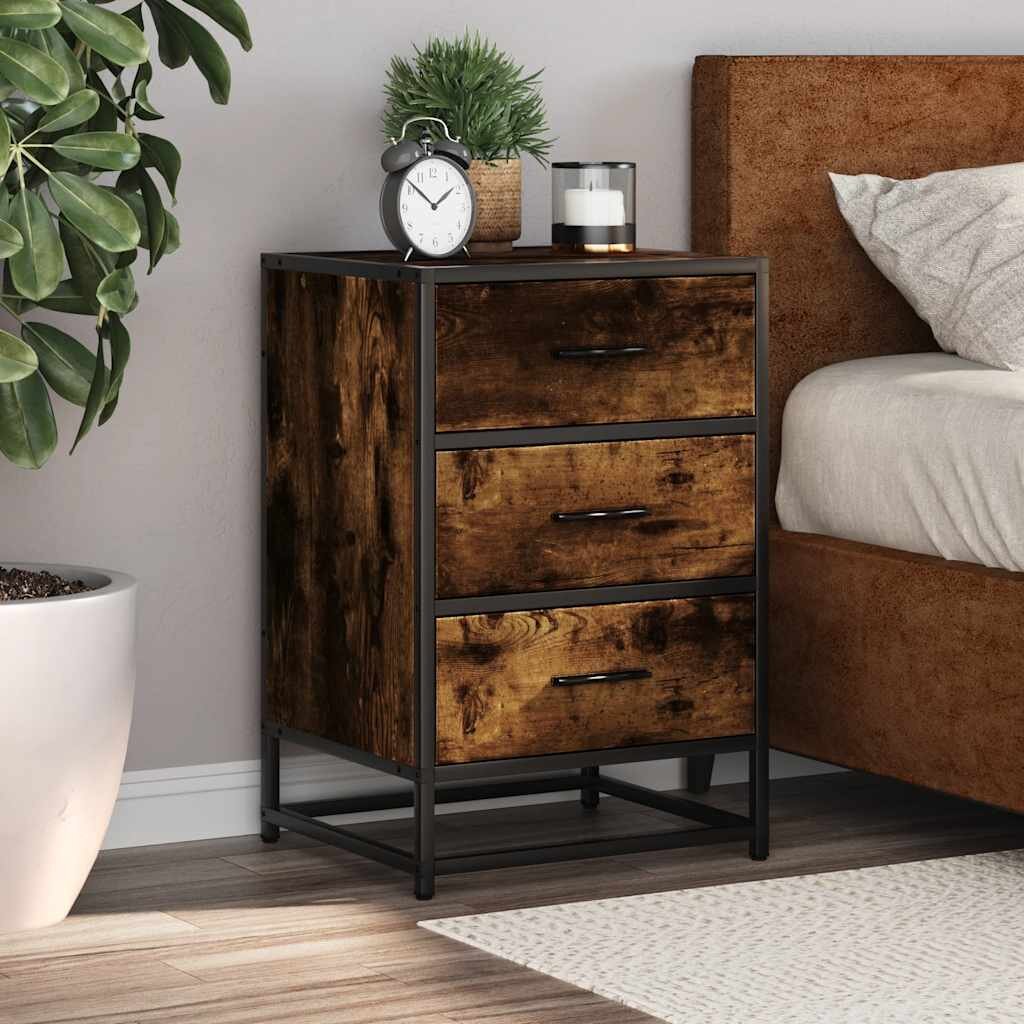 vidaXL Нощно шкафче опушен дъб 40x345x60 cm