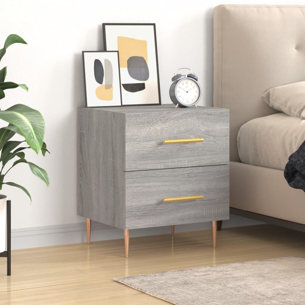 vidaXL Нощно шкафче сив сонома 40x35x475 см инженерно дърво