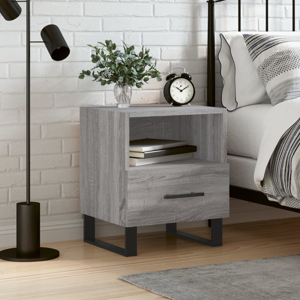 vidaXL Нощно шкафче сив сонома 40x35x475 см инженерно дърво