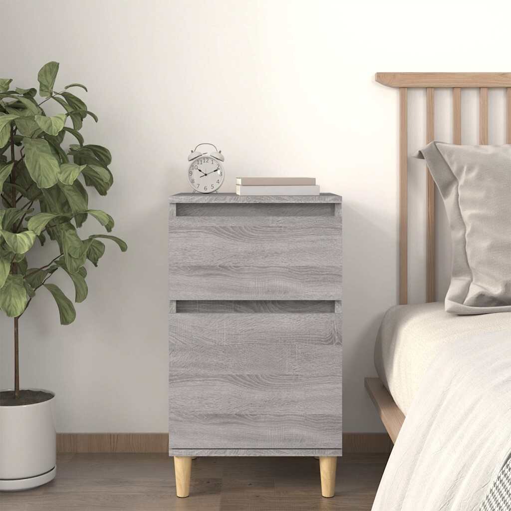 vidaXL Нощно шкафче сив сонома 40x35x70 см